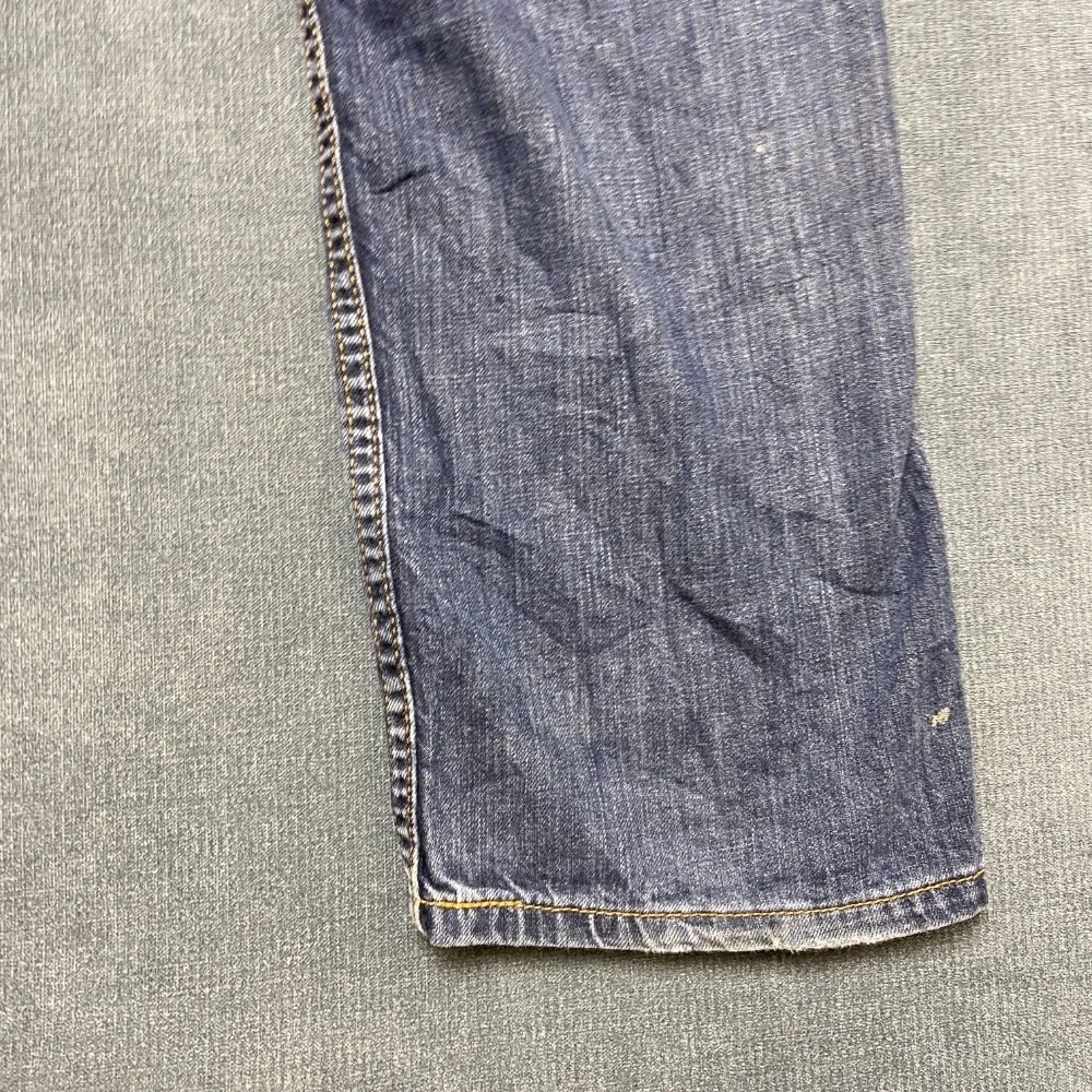 Levi's Jeans Mens 32x32 Blue Denim Cotton Stretch Straight Leg Zip Fly 5 Pockets